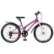 Велосипед 24" Progress Ingrid low, цвет фиолетовый/белый, размер 13"