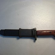 Штык-нож ММГ АК ШНС-001-01 (коричневый с резиновой накладкой) без пропила фото