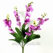Букет / Ветка орхидеи / 5 веток / 0,5 м / 20 цветков / 15 листьев / Сиреневый e33198