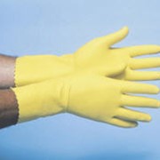 Перчатки бытовые, хозяйственные (технические) – резина, латекс Hygotex (синие, желтые) фото