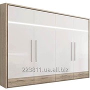 Шкаф четырехдверный платяной SZF4D4S/B Mercur BRW Дуб san remo светлый/белый фото