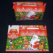 Коробка для конфет Новый год 500гр 17x14x7см фото