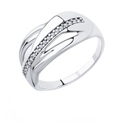 Серебряное кольцо с фианитами SOKOLOV 94012880 фото