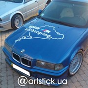 Виниловая наклейка BMW ///M Nurburgring на капот фото