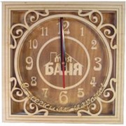 Часы для бани и сауны №3 квадратные фото