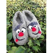 Тапочки “Улыбка“ самоваляные из овечьей шерсти фото