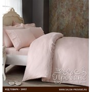 Постельное белье Tivolyo Home OLIVIA хлопковый люкс-сатин розовый евро фото