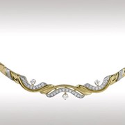 Ожерелье золото Au 750° пробы вставка - бриллианты, вес: 46,32 гр, артикул: 86319
