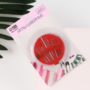 Иглы швейные в пластиковой коробочке, 30 шт, цвет МИКС фото