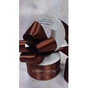 Лента шёлковая шоколад 3,8см х 22,8м фото