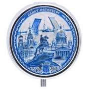 Металлическая таблетница “Петербург в голубых тонах“ фото