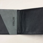 Кожаный мужской кошелек-зажим для денег черного цвета Valenta фото