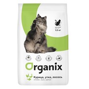Organix Organix для кошек, три вида мяса: курица, утка и лосось (1,5 кг) фото
