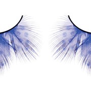 Ресницы голубые перья BL633