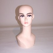 Манекен голова женский для шапок, с волосами (парик отдельно) FL-06