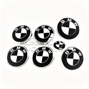 Комплект эмблем Classik White Black для BMW фото