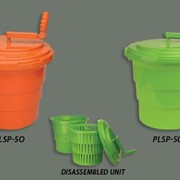 Ведро пластиковое для сушки зелени 18л оранжевое 59807 фото