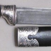 Ножи авторские. Модель 119. Нож охотничий в серебре. фото