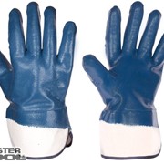 Перчатки масло-бензостойкие утепленные, нитриловое покрытие, манжет крага (синие), 10,5“, 116-120 г фотография
