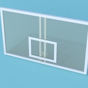 Щит баскетбольный игровой из монолитного поликарбоната 10 мм на металлической раме, 180 х 105 см БЩП-180105