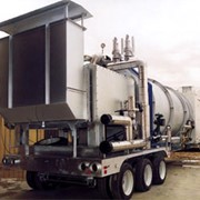 Прямоточные парогенераторные установки блочного типа на трейлерах единичной мощностью до 100 тонн пара в час, расчетным давлением до 300 бар.