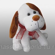 Мягкая игрушка Собака с бантом музыкальный воспроизводит собачий вальс фото