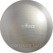Мяч гимн. “TORRES“, арт.AL121155SL, диам. 55 см, эласт. ПВХ, с защ. от взрыва, с насосом, серый фото