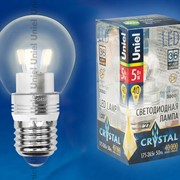 Лампа CRYSTAL серия (Специальная серия для хрустальных люстр) LED-G45P-5W/WW/E27/CL ALC02SL пластик фото