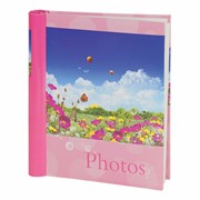Фотоальбом BRAUBERG на 20 магнитных листов, 23х28 см, “Дивный луг“, розовый, 390686 фото