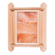 Абажур для бани и сауны угловой из ольхи с гималайской солью (3 плитки), 37х48 см