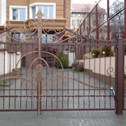 Ворота металлические гаражные фото