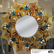 Псевдовитраж - Зеркало “Солнце“ фото