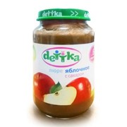 Пюре яблочное с сахаром "dettka" 190 г