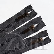 Молния пластиковая, черная, бегунок №71 - 12 см фото