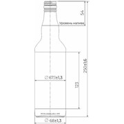 Стеклянная бутылка В-28-2б-500-Монополь фотография