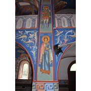 Красивая роспись стен, храмы Киев