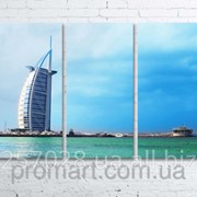 Модульна картина на полотні Дубай. Готель Парус код КМ80120-235-FED фото