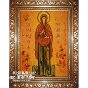 Соломия - Красивая Икона Из Солнечного Камня - Янтаря Код товара: Оар-133 фото