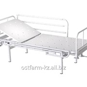 Кровать общебольничная с подголовником КФО-01-МСК, с механической регулировкой, с ложем и спинками из металла (код МСК-1105) фото