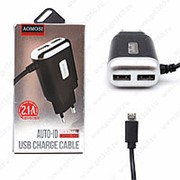 Сетевое Зарядное Устройство AOMOSI Charget 2.1A 2 USB Micro Black (Черный) фотография