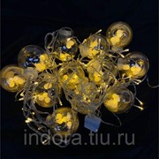 Гирлянда светодиодная, 12 ламп+диоды, 4*0.9м, бахрома, 5 режимов, шарики (шт.) фотография