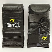 Matsa Перчатки боксерские снарядные кожа (Цвет: Черный, Размер: M) фотография