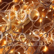 LED гирлянда “Бахрома“ 5*0,7 м, золотистое свечение. Тепло белый цвет фото