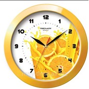 Настенные часы 51550530 Troyka оранжевый контур фотография