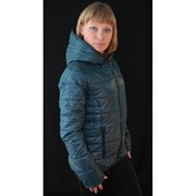Куртка женская на синтепоне синяя фото