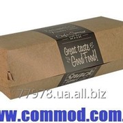 Упаковка картонная для Хот Догов 210х75х62мм с печатью 125 штук (Германия) PapStar арт. 85825