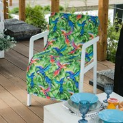 Подушка на уличное кресло «Этель» Попугай, 50×100+2 см, репс с пропиткой ВМГО, 100% хлопок фото