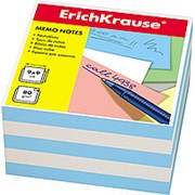 Erich Krause Блок для записей EK б/склейки, 9*9*5 см, голубой, 80 г/м2 фотография