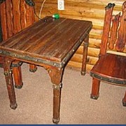Стол и стул под старину для ресторанов, саун, кафе, баров фото