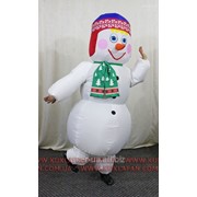 Надувной костюм Снеговик Ёлочка фото